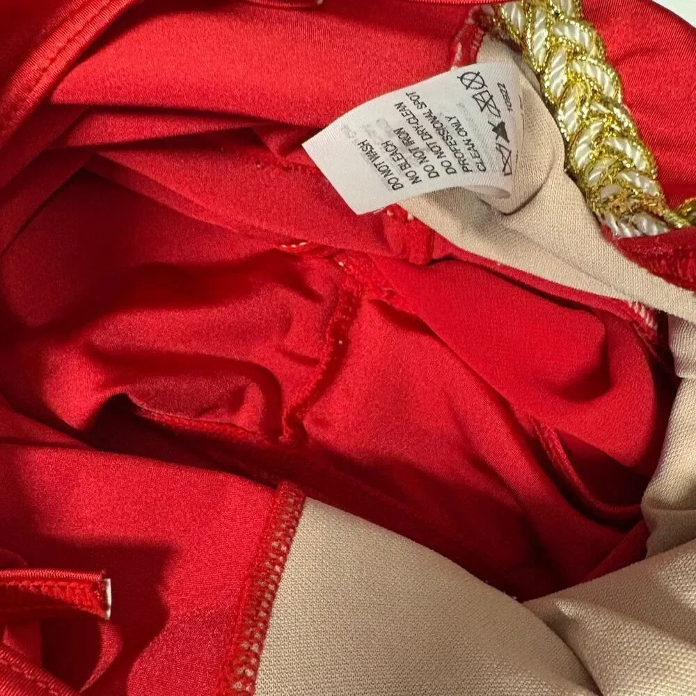 Weissman 10922 Holiday Christmas Nutcracker Ballet Dress Dance Costume Red Gold